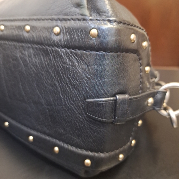 Michael Kors Black Refined Pebb8le Leather Studded Shoulder Bag Black - Picture 11 of 16